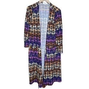 LULAROE Sarah multi color long cardigan